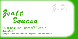 zsolt dancso business card